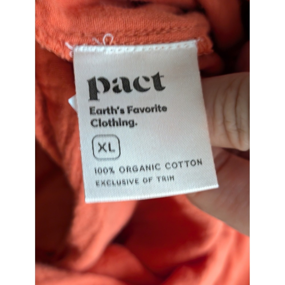 Pact Womens Organic Cotton Coastal Double Gauze Split Hem Pant Size XL Green - Picture 7 of 10
